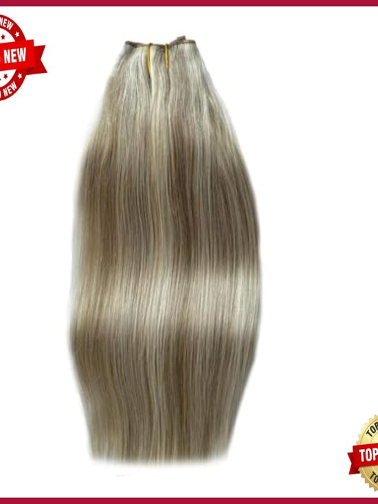 Human Hair Clip In Halo Extensions 18 Inch 80g With Invisible Wire